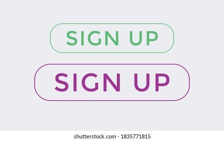 sign up text button. sign up web buttons. sign up label banner. sign up