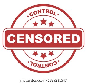 A sign that prohibits content of a certain nature. Vector illustration. EPS 10.