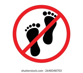 A sign that says please do not step. walk print. footprint sign. no footprints. keep off. do not step