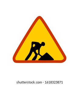 Sign that there are project workers