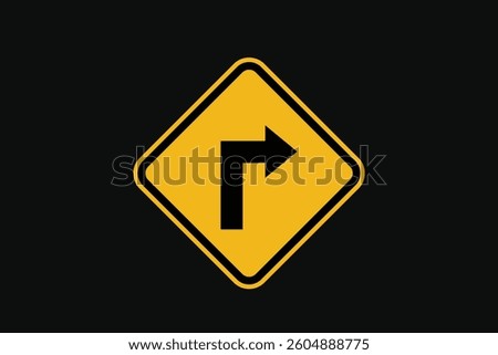 Sign There is a Sharp Turn to the Right
