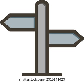 Sign Thick Line Filled Colors For Personal And Commercial Use.
