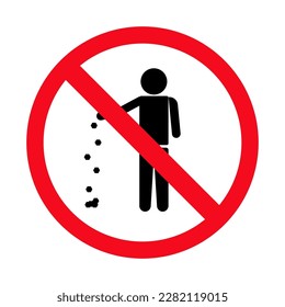 Sign throwaway trash icon vector illustration