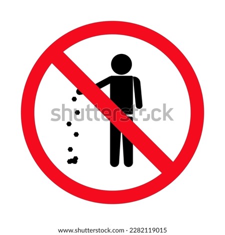 Sign throwaway trash icon vector illustration