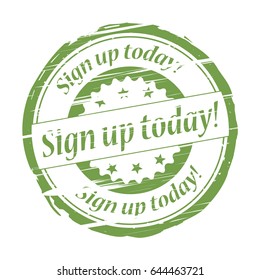 Sign up today grunge stamp - vector