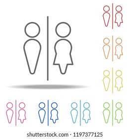 sign in the toilet icon. Elements of Web in multi colored icons. Simple icon for websites, web design, mobile app, info graphics