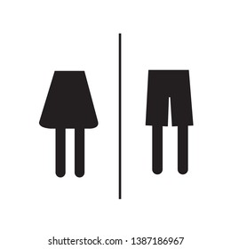 sign toilet in public area