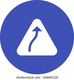 Sign, traffic, bend icon vector image. Can also be used for traffic signs. Suitable for web apps, mobile apps and print media.