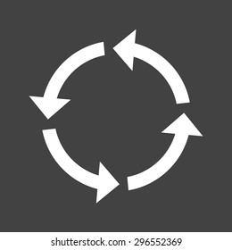 Sign, traffic, roundabout icon vectgor image. Can also be used for transport, transportation and travel. Suitable for mobile apps, web apps and print media. 