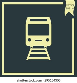 sign train, railway vector illustration