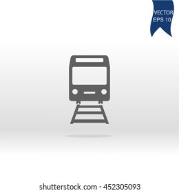 sign train, railway vector illustration
