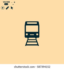 sign train, railway vector illustration