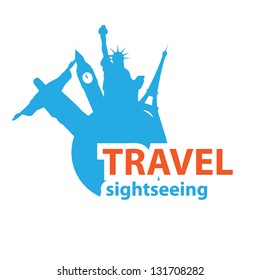 Sign - travel sightseeing, Vector idea