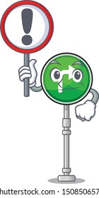 With sign turn right isolated in the mascot