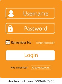 Sign in UI and UX for web log in vector design template