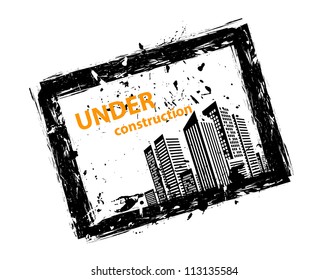 Sign under construction