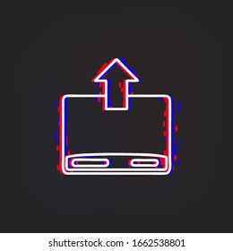 Sign of unloading from memory glytch icon. Simple thin line, outline vector of web icons for ui and ux, website or mobile application