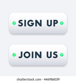 sign up, join us, buttons design