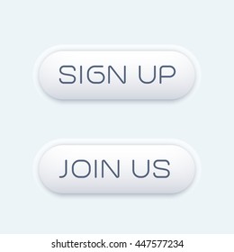 sign up, join us buttons