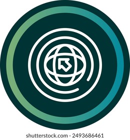 Sign UpLine double Gredient Circle Vector Icon Design
