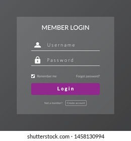 Sign in user interface and user experience with a smart phone for web log in vector design template
