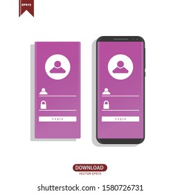 Sign in user interface smartphone illustration vector design