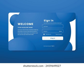 sign in user interface ui page banner design layout