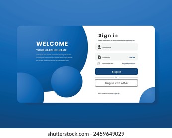 sign in user interface ui page banner design layout