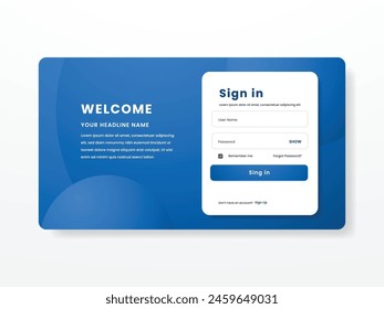 sign in user interface ui page banner design layout