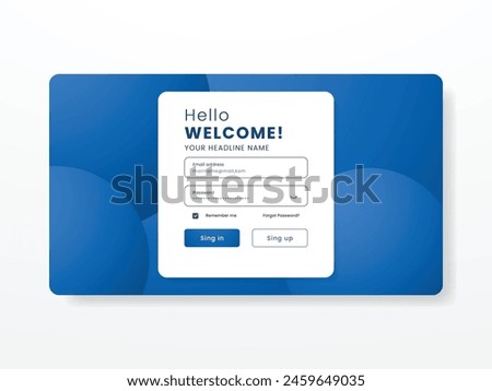 sign in user interface ui page banner design layout