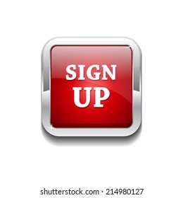 Sign Up Vector Button Icon