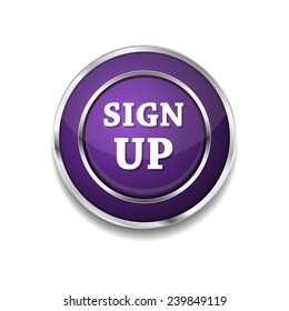 Sign Up Vector Button Icon