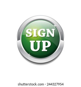 Sign Up Vector Button Icon