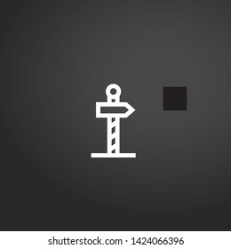 Sign vector icon. Sign concept stroke symbol design. Thin graphic elements vector illustration, outline pattern for your web site design, logo, UI. EPS 10.