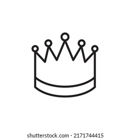 Sign vector illustration of a crown icon. Crown Icon Logo Template