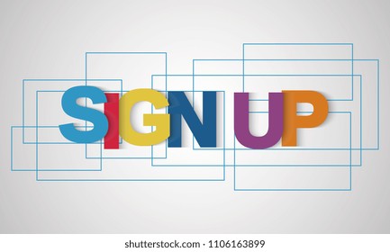 Sign Up vector letter