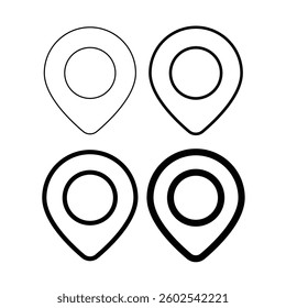 Sign of vector location pin. map pin place marker. location sign icon. navigation pin in line art. vector illustration