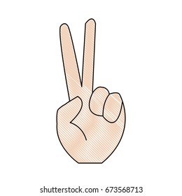 sign of victory gesture of the hand