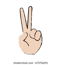 sign of victory gesture of the hand