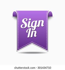 Sign In Violet Vector Icon Design