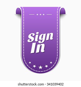 Sign In Violet Vector Icon Design