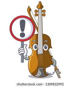 With sign violin in the a character shape