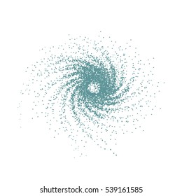 sign of vortex or tornado,swirl.Dotwork. Vector illustration