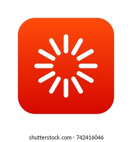Sign waiting download icon digital red for any design isolated on white vector illustration