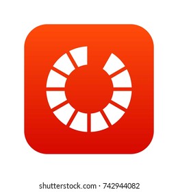 Sign waiting download on internet icon digital red for any design isolated on white vector illustration
