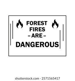 a sign warning of the dangers of fire