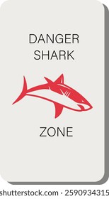 Sign warning that there are sharks in this area.