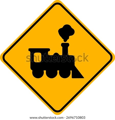 Sign warning that there is a train