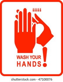 Sign 'Wash Your Hands!'