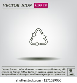 sign waste processing, web icon. vector design